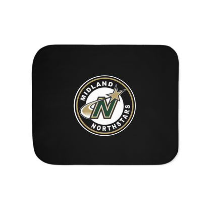 Northstars Logo Sherpa Blanket - Black