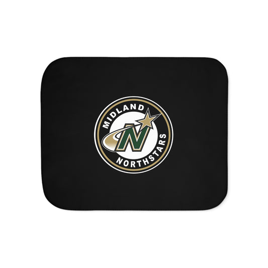 Northstars Logo Sherpa Blanket - Black