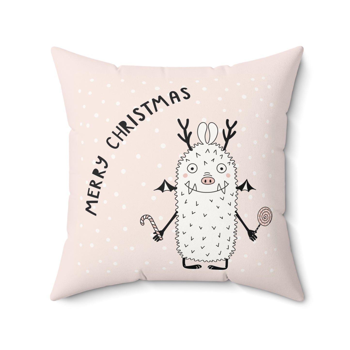 Christmas Monster Suede Pillow