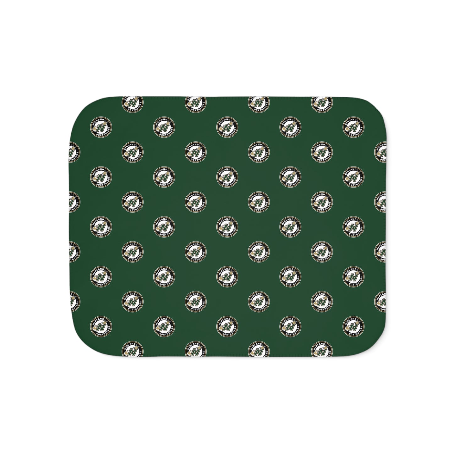 Copy of Northstars Logo Sherpa Blanket - Green