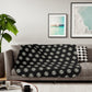 Northstars Logo Pattern Sherpa Blanket - Black