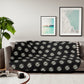 Northstars Logo Pattern Sherpa Blanket - Black