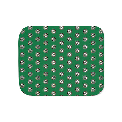 Northstars Logo Pattern Sherpa Blanket - "Spring League" Green