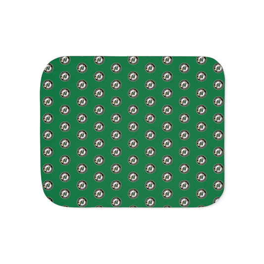 Northstars Logo Pattern Sherpa Blanket - "Spring League" Green
