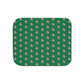 Northstars Logo Pattern Sherpa Blanket - "Spring League" Green