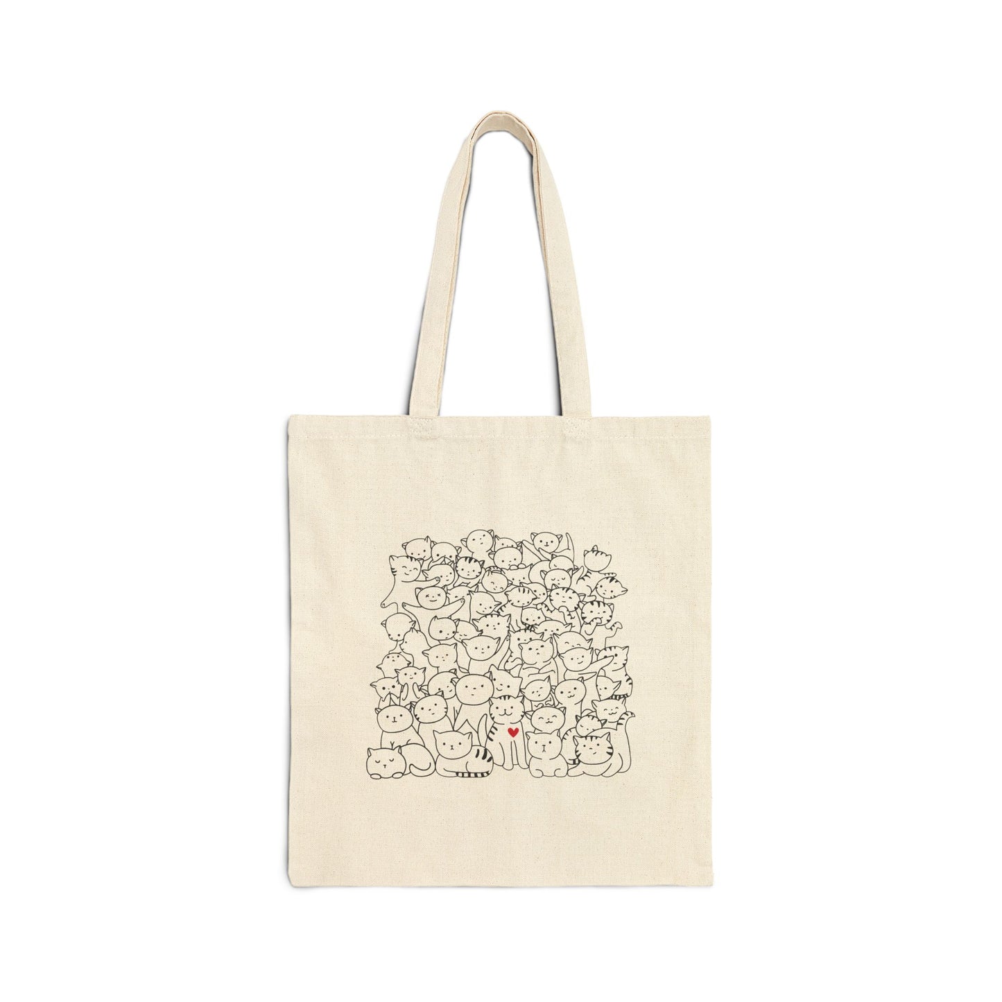 Happy Cats Pile-On - Canvas Tote Bag