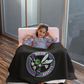 Hornets Logo Sherpa Blanket - Black