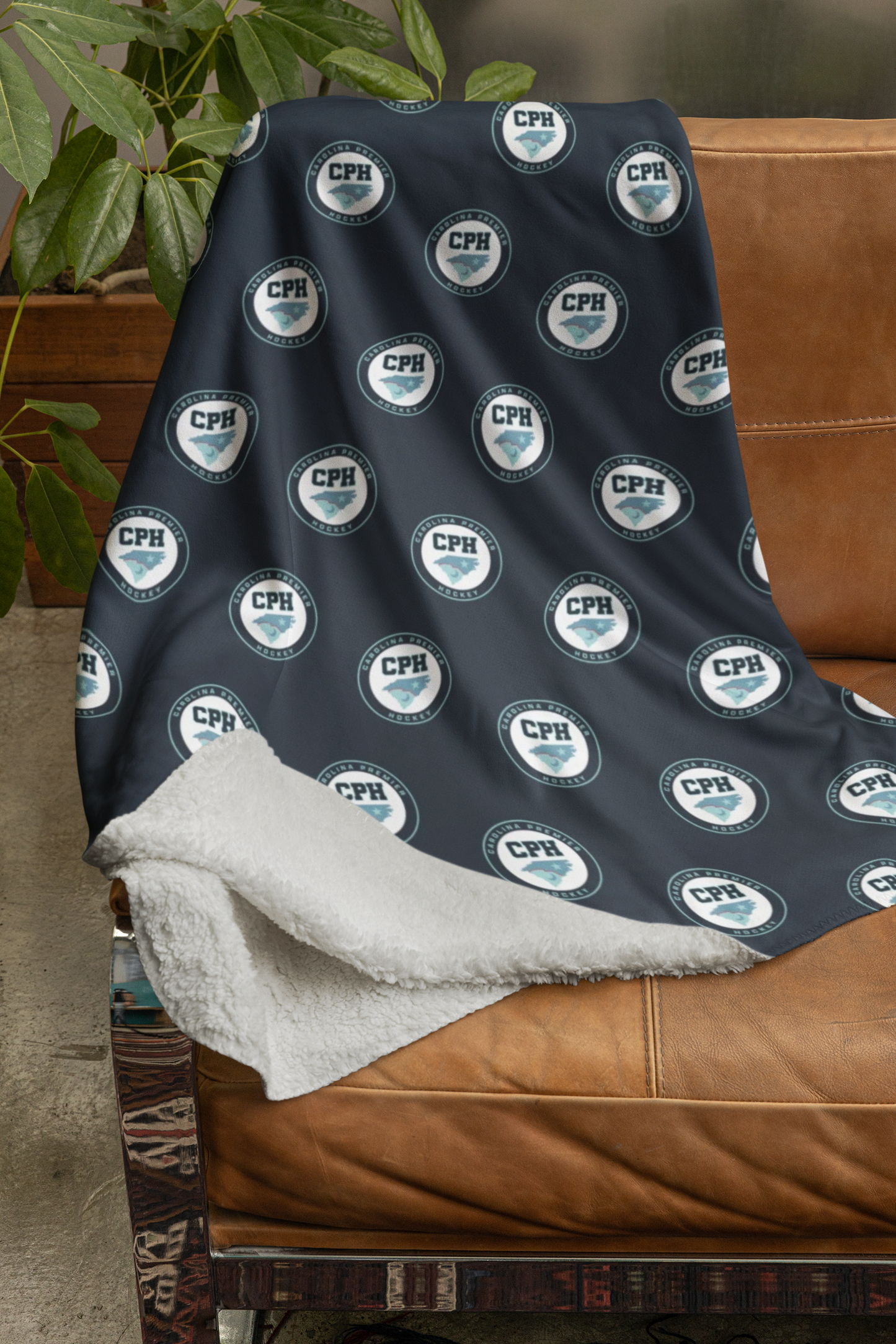 CPH Logo Pattern Sherpa Blanket